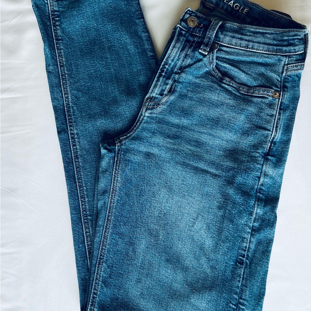 American Eagle Outfitters 90s straight stretch Blue Jeans 2 Long
